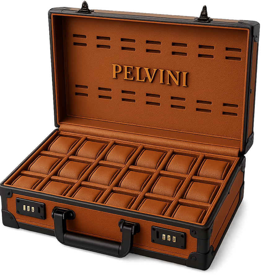 Luxury Vasmyst® Briefcase - Cognac