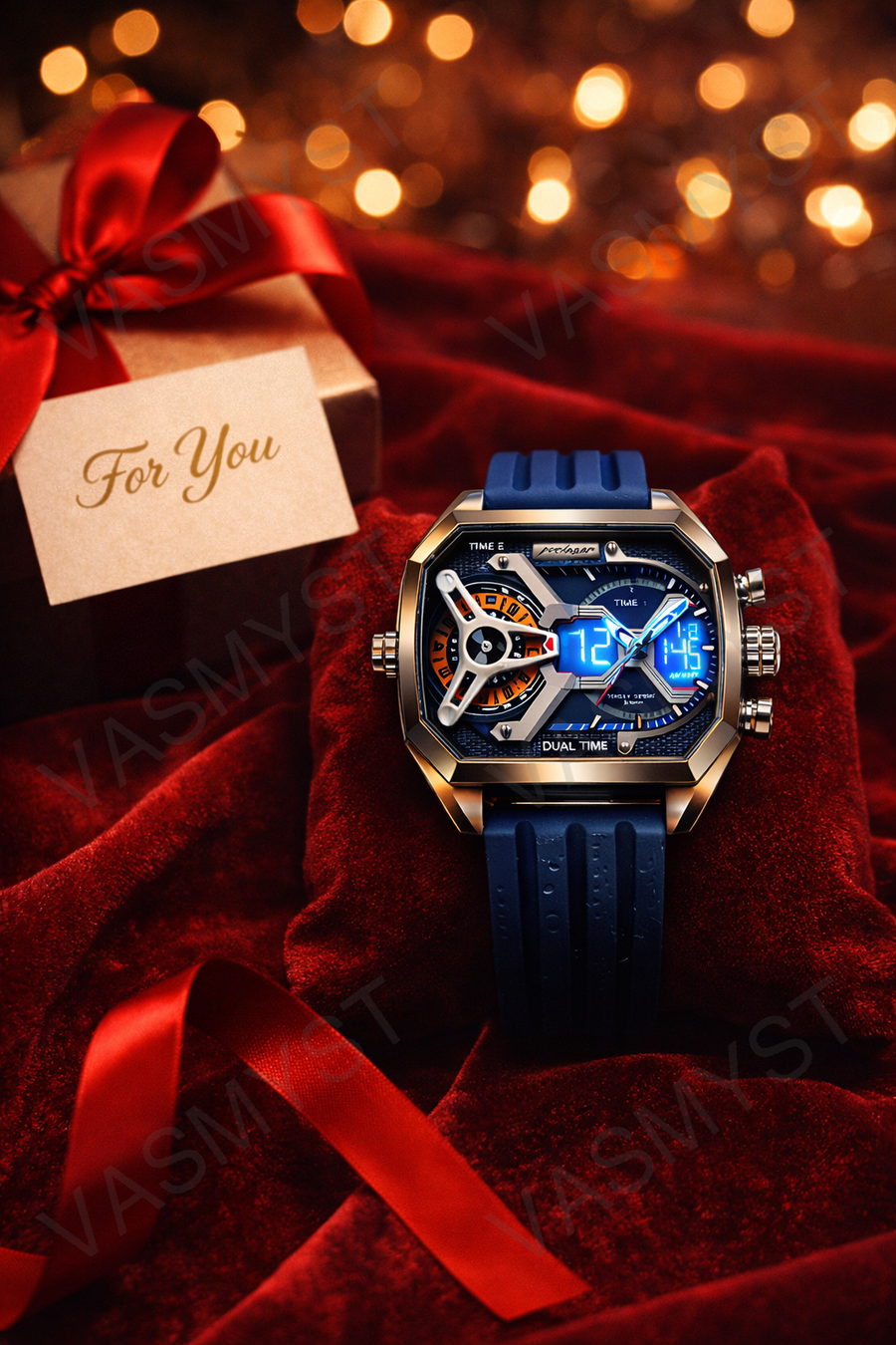 Vasmyst E106 Silver Blue - Holiday flat lay gift