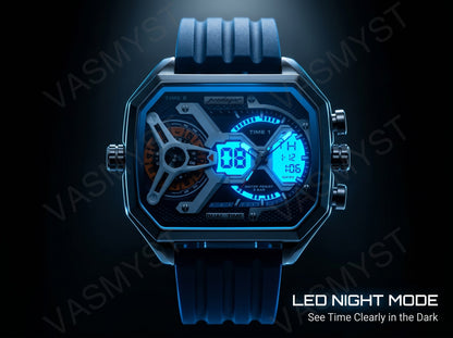 Vasmyst E106 Silver Blue - Cinematic dark scene outdoor