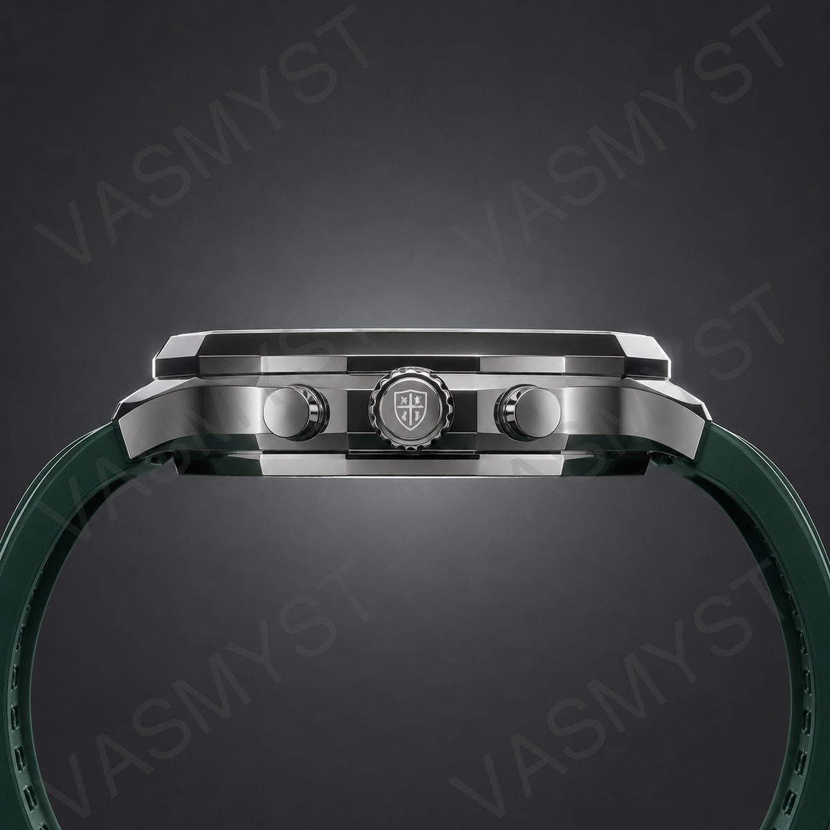 Vasmyst E106 Silver Green Digital Watch - E106_03