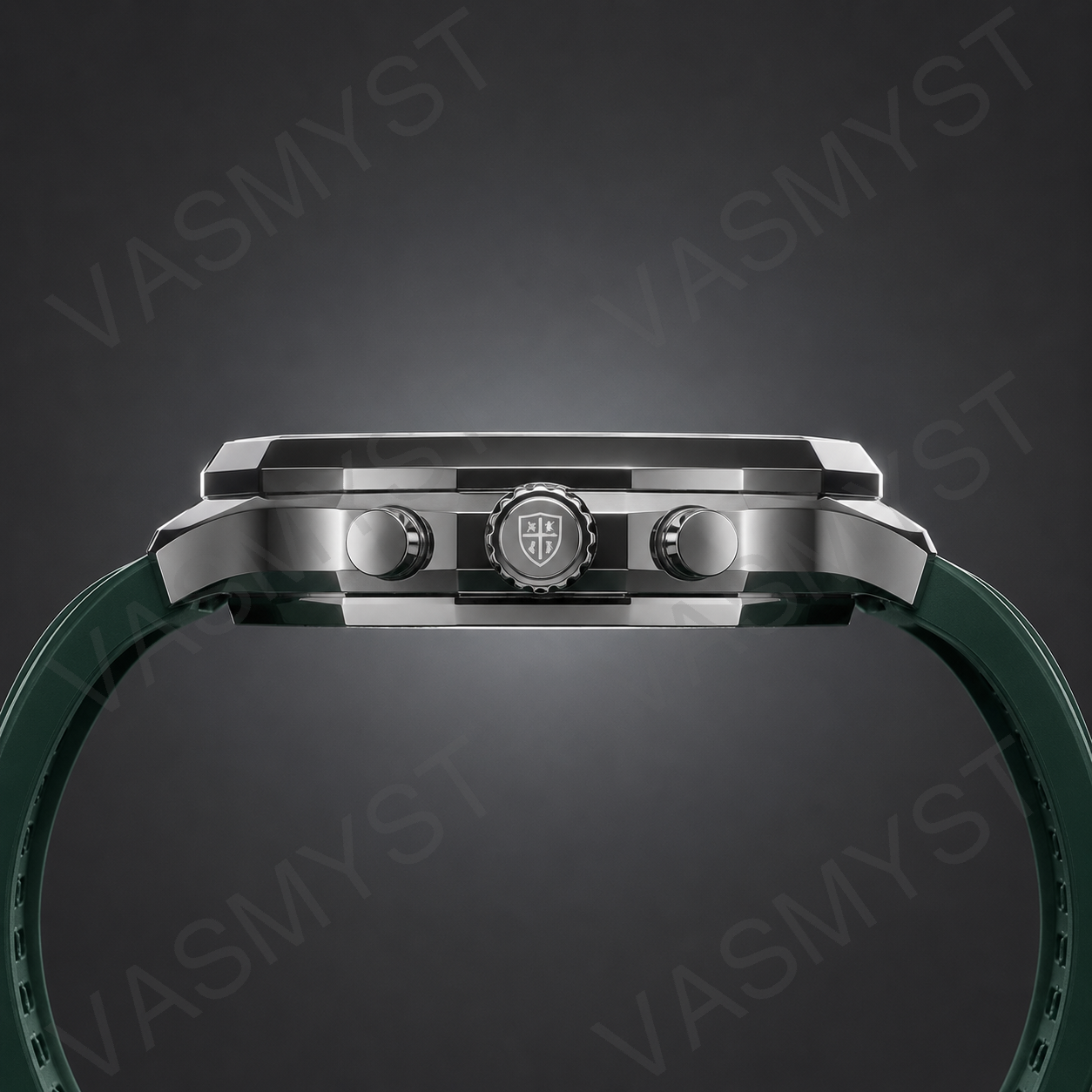 Vasmyst E106 Silver Green Digital Watch - E106_03