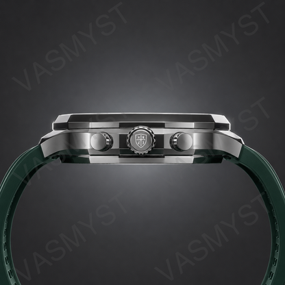 Vasmyst E106 Silver Green Digital Watch - E106_03