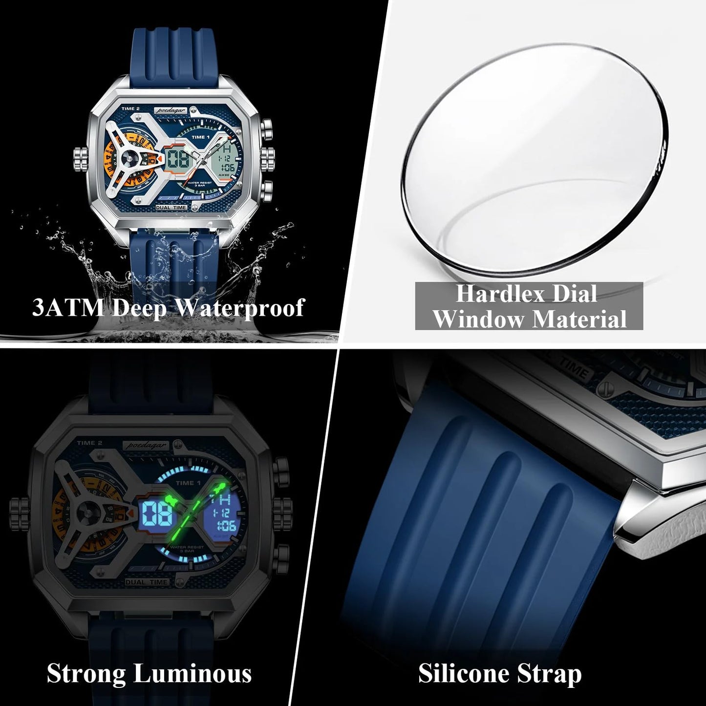 Vasmyst E106 Chronograph Watch - Back Case Detail